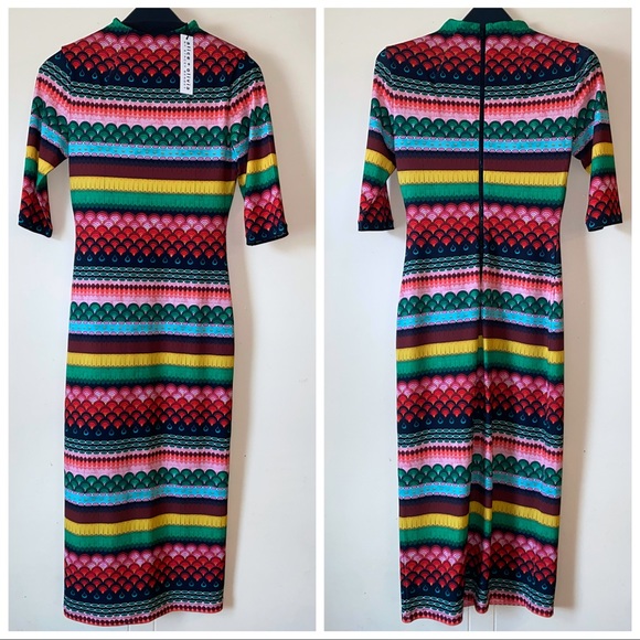 Alice + Olivia Delora Boho Geo Gorgeous Fitted Cocktail Dress - Picture 8 of 16